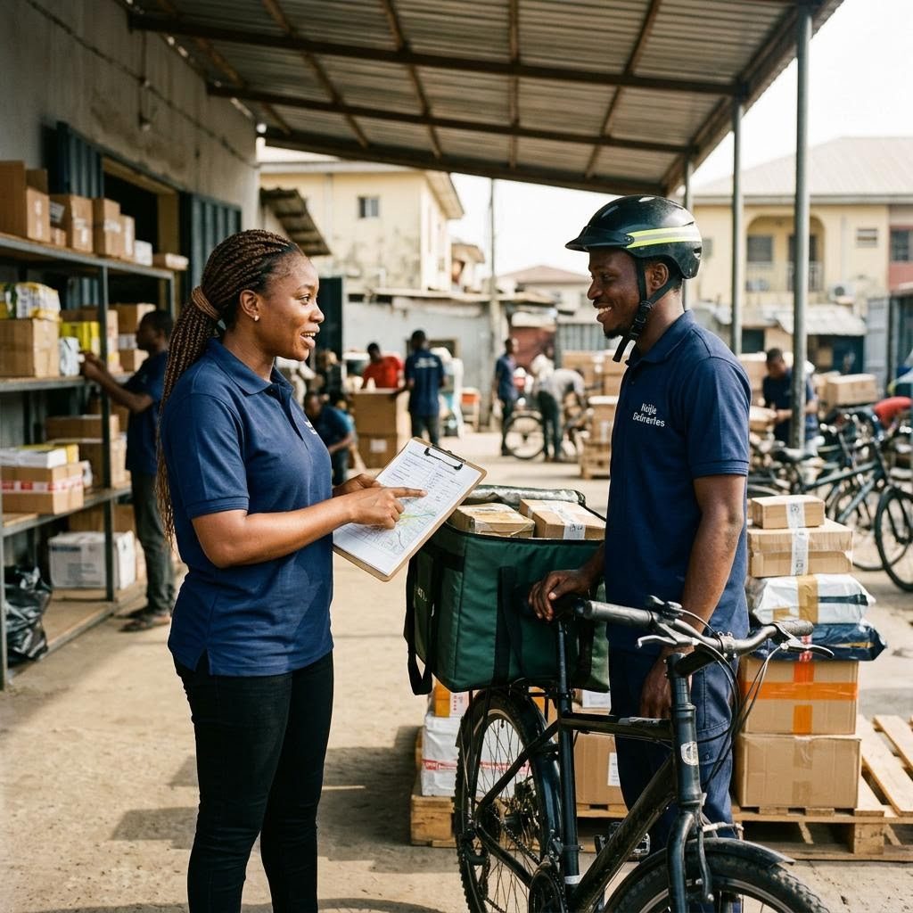 People at work in a Logistics & Delivery setting