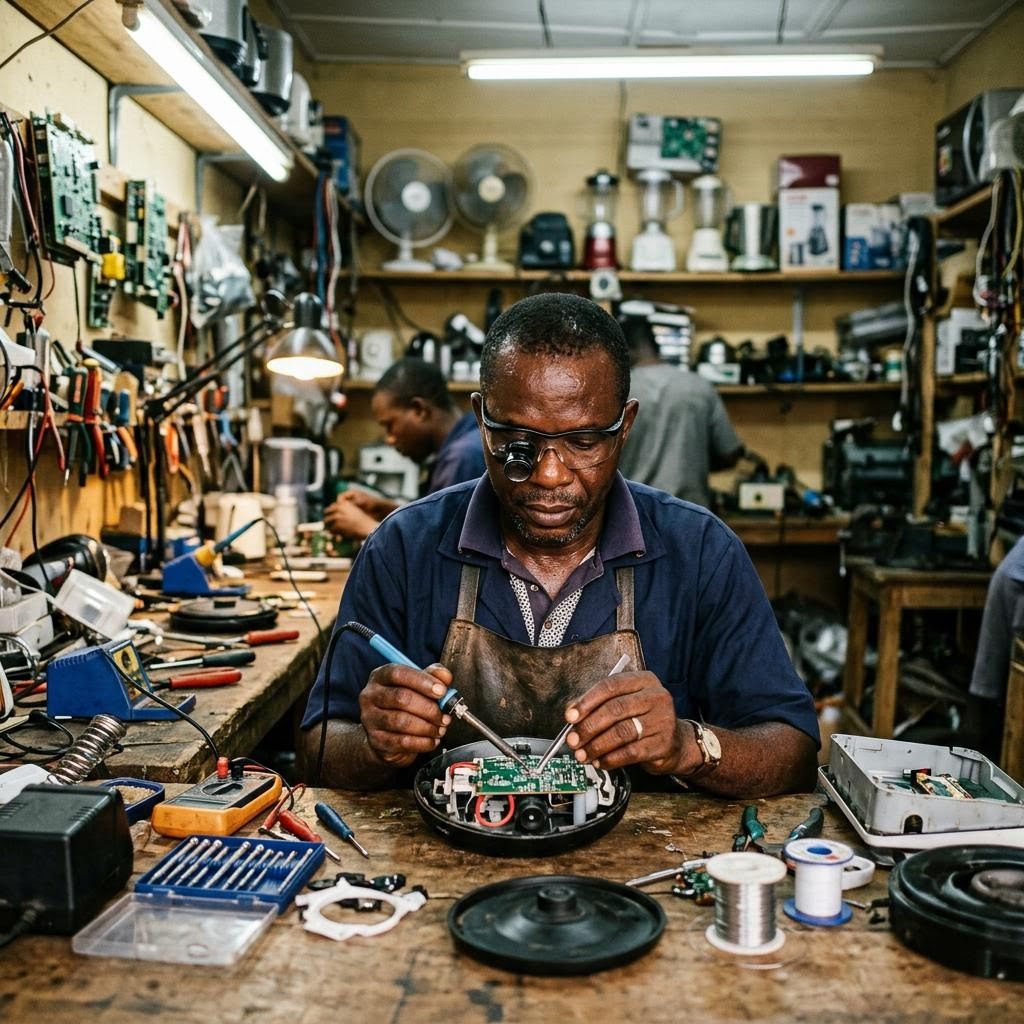 People at work in a Repair Services setting