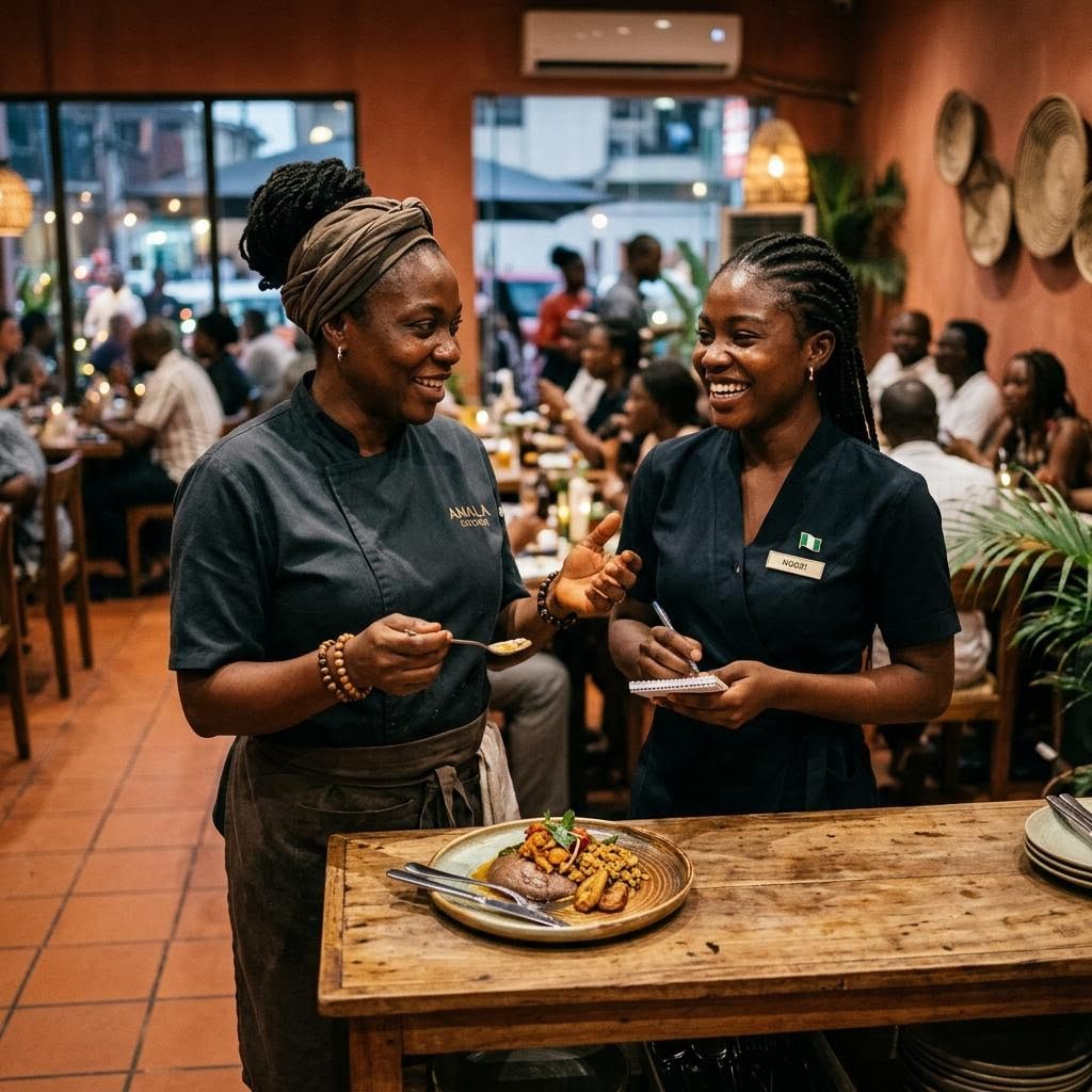 People at work in a Restaurant or Bar / Lounge setting
